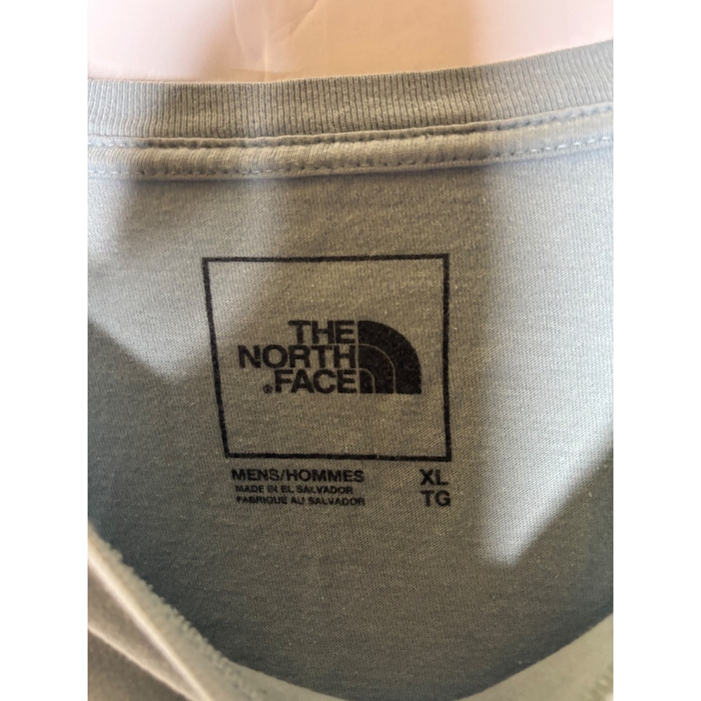 The North Face Mens XL Graphic T-Shirt Sage Green‎ Blue Short Sleeve Logo Tee - Picture 3 of 6